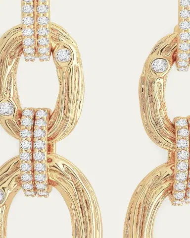 Anabel Aram Jewelry Cubic Zirconia Enchanted Forest Chain Earrings | Thumbnail 4 Anabel Aram Jewelry Cubic Zirconia Enchanted Forest Chain Earrings | Thumbnail 4