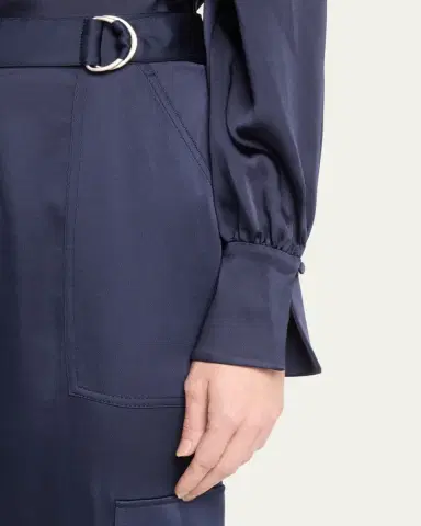 Simkhai Carolina Satin Straight-Leg Utility Pants | Thumbnail 5 Simkhai Carolina Satin Straight-Leg Utility Pants | Thumbnail 5