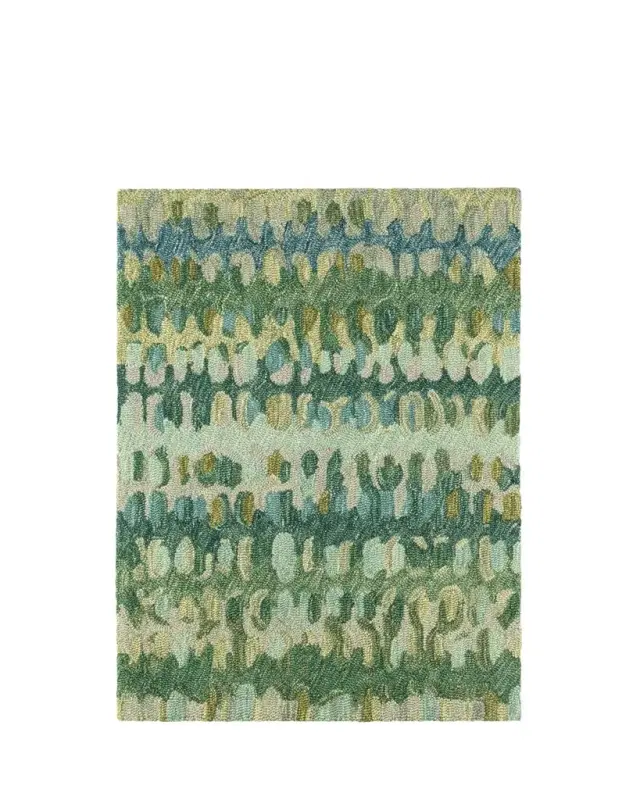 Paint Chip Moss Micro-Hooked Rug, 6'x 9' Paint Chip Moss Micro-Hooked Rug, 6'x 9'