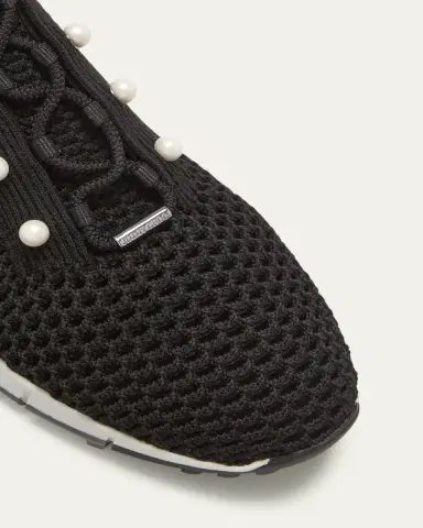 Jimmy Choo Veles Knit Pearly Lace-Up Sneakers | Thumbnail 11