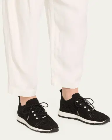 Jimmy Choo Veles Knit Pearly Lace-Up Sneakers | Thumbnail 8