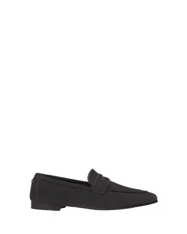 Bougeotte Flaneur Suede Shearling Penny Loafers | Thumbnail 1 Bougeotte Flaneur Suede Shearling Penny Loafers | Thumbnail 1
