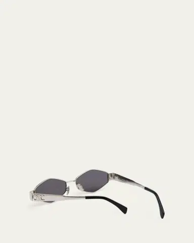 Celine Men's Triomphe Metal and Nylon Oval Sunglasses | Thumbnail 2 Celine Men's Triomphe Metal and Nylon Oval Sunglasses | Thumbnail 2