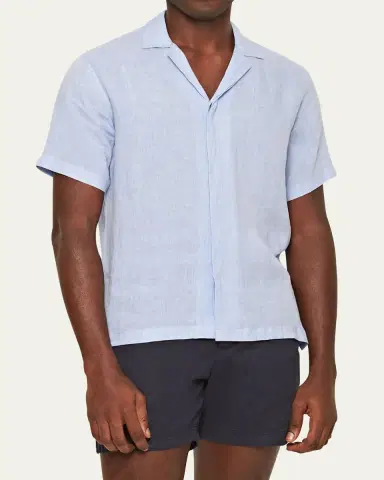 Orlebar Brown Men's Maitan Linen Button-Down Shirt | Thumbnail 2