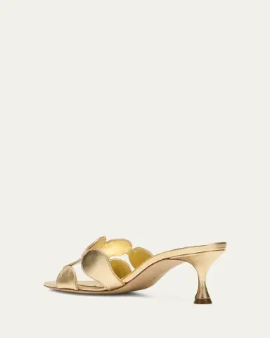 Manolo Blahnik Haribalmu Metallic Stiletto Slide Sandals | Thumbnail 9