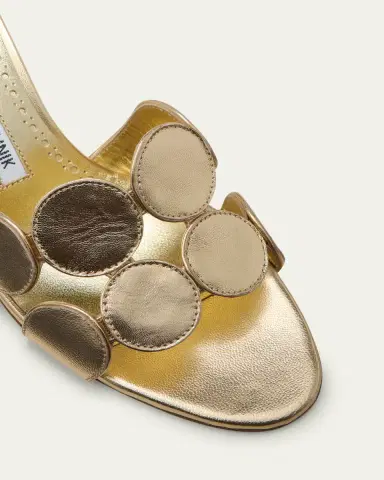 Manolo Blahnik Haribalmu Metallic Stiletto Slide Sandals | Thumbnail 10