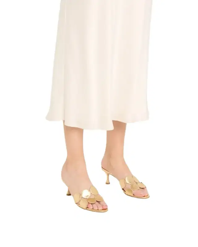 Haribalmu Metallic Stiletto Slide Sandals