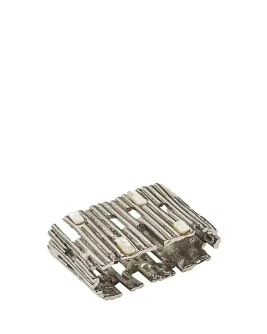 Kim Seybert Silver Matrix Napkin Ring | Thumbnail 1 Kim Seybert Silver Matrix Napkin Ring | Thumbnail 1