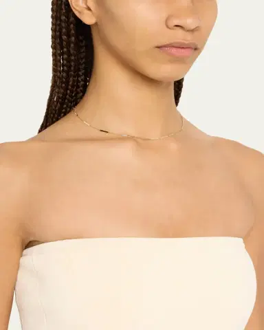 Lana 14K Yellow Gold Laser Rectangle Chain Necklace, 18" | Thumbnail 2 Lana 14K Yellow Gold Laser Rectangle Chain Necklace, 18" | Thumbnail 2