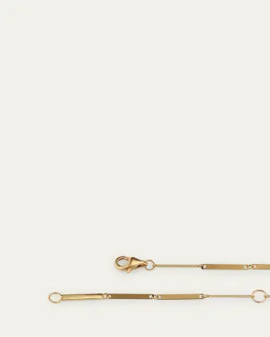 Lana 14K Yellow Gold Laser Rectangle Chain Necklace, 18" | Thumbnail 4 Lana 14K Yellow Gold Laser Rectangle Chain Necklace, 18" | Thumbnail 4