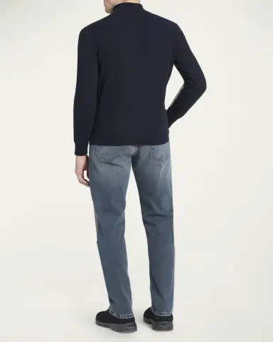 Zegna Men's Oasi Cashmere Zip Mock Neck Sweater | Thumbnail 3 Zegna Men's Oasi Cashmere Zip Mock Neck Sweater | Thumbnail 3