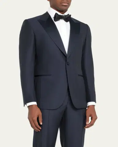 Zegna Men's Sartorial Wool and Silk Tuxedo | Thumbnail 4 Zegna Men's Sartorial Wool and Silk Tuxedo | Thumbnail 4