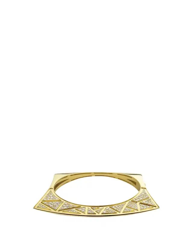 18K Yellow Gold Lotus Bracelet with Diamonds 18K Yellow Gold Lotus Bracelet with Diamonds