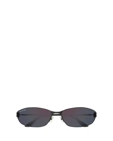 Balenciaga Men's BB Logo Metal and Nylon Oval Sunglasses | Thumbnail 1