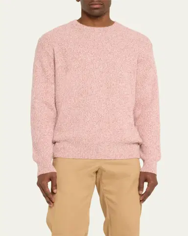 Bergdorf Goodman Men's Watercolor Twist Cashmere Crewneck Sweater | Thumbnail 4