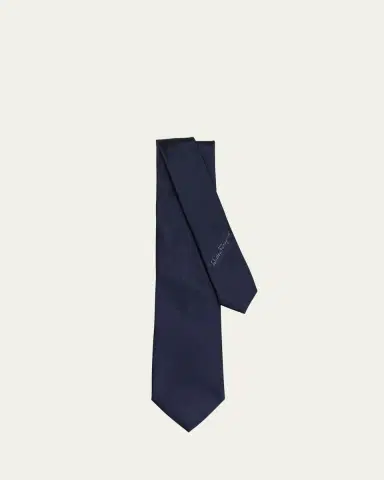 Ferragamo Men's Solid Silk Tie | Thumbnail 3 Ferragamo Men's Solid Silk Tie | Thumbnail 3