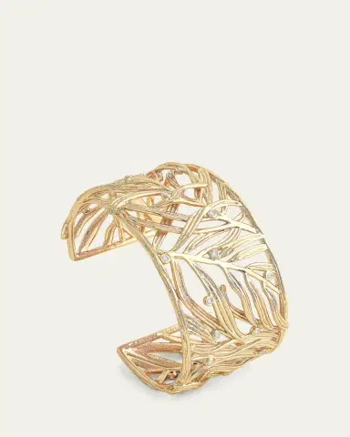 Anabel Aram Jewelry Cubic Zirconia Palm Leaves Cuff Bracelet | Thumbnail 4 Anabel Aram Jewelry Cubic Zirconia Palm Leaves Cuff Bracelet | Thumbnail 4