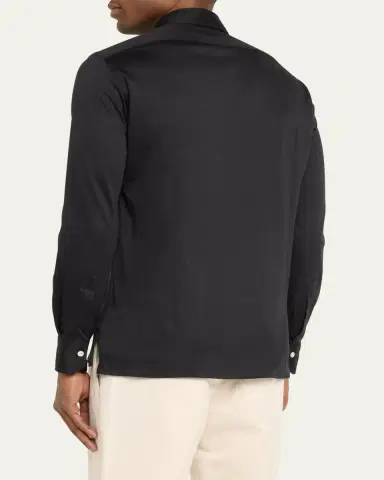 Kiton Men's Nerano Cotton Sport Shirt | Thumbnail 3