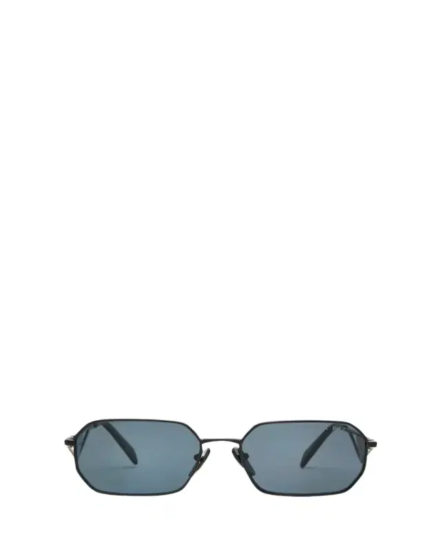 Prada Men's Polarized Steel Rectangle Sunglasses