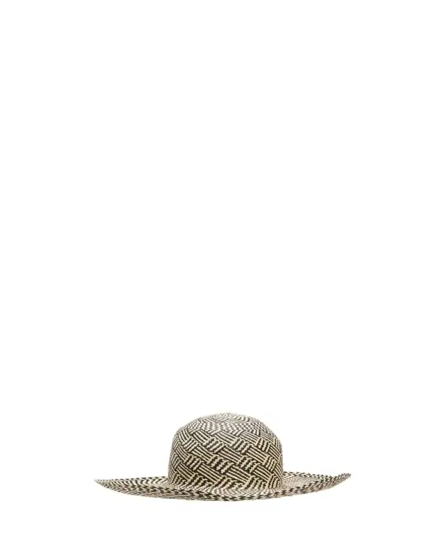 Barbisio Amos Patterned Straw -Brim Hat