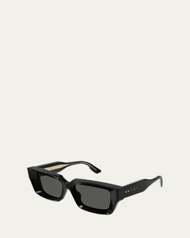 Gucci Men's Acetate and Nylon Rectangle Sunglasses | Thumbnail 2