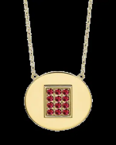 Tracee Nichols 14K Gold Ruby Birthstone Necklace | Thumbnail 2