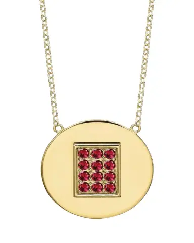 Tracee Nichols 14K Gold Ruby Birthstone Necklace | Thumbnail 1