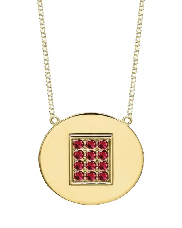 Tracee Nichols 14K Gold Ruby Birthstone Necklace