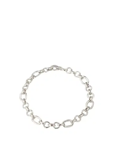 ben-amun Donia Silver Round and Oval Link Chain Necklace | Thumbnail 1