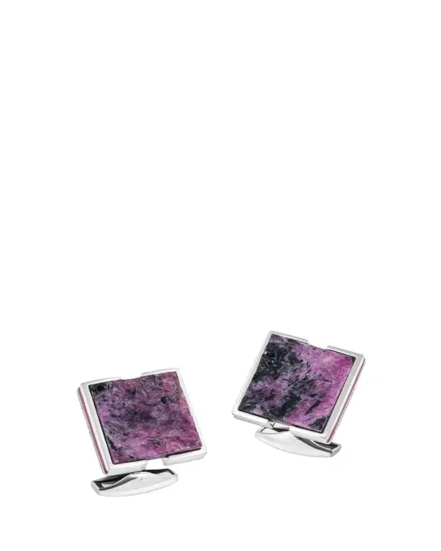 Men's Limited Edition Natural Ruby Square Cufflinks