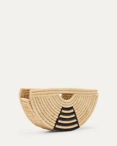 EILAF Mini Half Moon Raffia Top-Handle Bag | Thumbnail 3