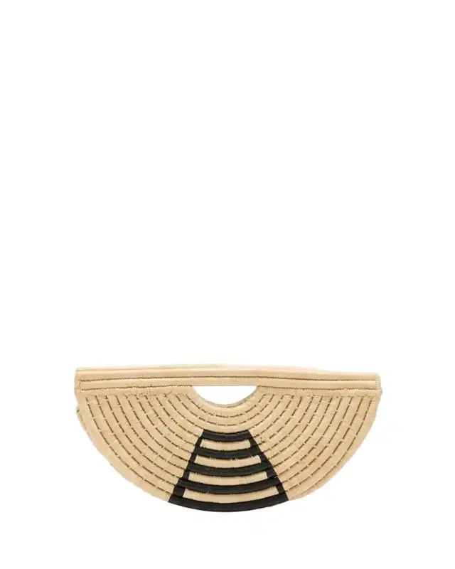 EILAF Mini Half Moon Raffia Top-Handle Bag