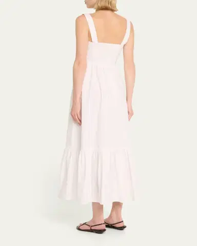 A.L.C. Lilah II Ruched Cotton A-Line Midi Dress | Thumbnail 3 A.L.C. Lilah II Ruched Cotton A-Line Midi Dress | Thumbnail 3