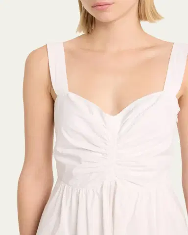 A.L.C. Lilah II Ruched Cotton A-Line Midi Dress | Thumbnail 5 A.L.C. Lilah II Ruched Cotton A-Line Midi Dress | Thumbnail 5