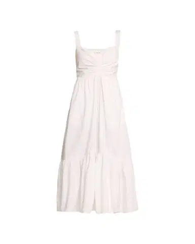 A.L.C. Lilah II Ruched Cotton A-Line Midi Dress | Thumbnail 1 A.L.C. Lilah II Ruched Cotton A-Line Midi Dress | Thumbnail 1