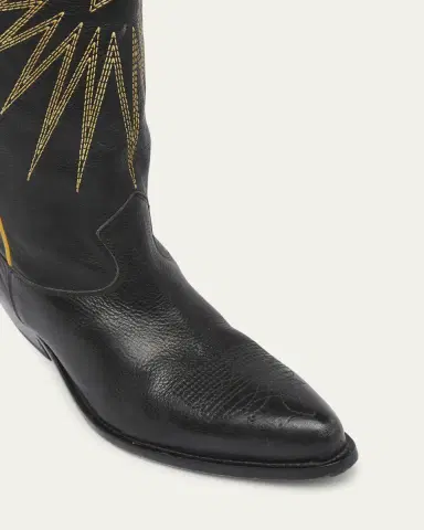 Golden Goose Wish Star Embroidered Leather Western Boots | Thumbnail 5