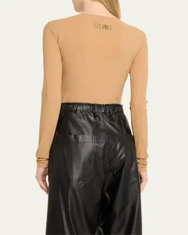 MM6 Maison Margiela Long-Sleeve Bodysuit | Thumbnail 3