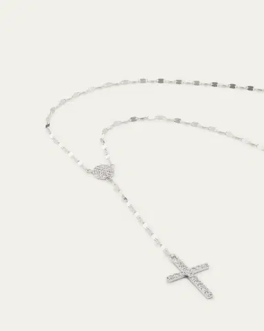 Lana 14K Gold Femme Fatale Crossary Necklace with Diamonds | Thumbnail 3 Lana 14K Gold Femme Fatale Crossary Necklace with Diamonds | Thumbnail 3