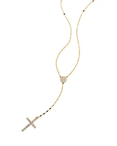 Lana 14K Gold Femme Fatale Crossary Necklace with Diamonds | Thumbnail 5 Lana 14K Gold Femme Fatale Crossary Necklace with Diamonds | Thumbnail 5