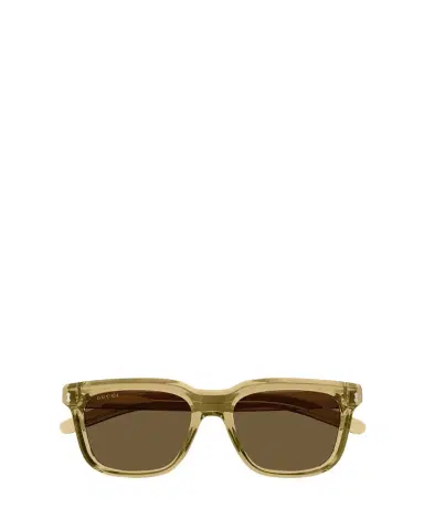 Gucci Men's Transparent Acetate Rectangle Sunglasses | Thumbnail 1
