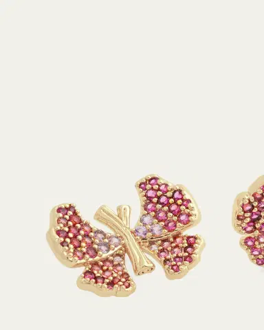 Anabel Aram Jewelry Cubic Zirconia Butterfly Stud Earrings | Thumbnail 3