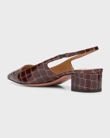 Aquazzura Ginza Croco Slingback Ballerina Pumps | Thumbnail 2 Aquazzura Ginza Croco Slingback Ballerina Pumps | Thumbnail 2