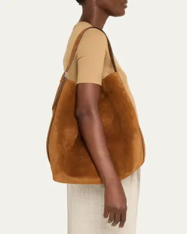 TOTEME Large Belted Suede Tote Bag | Thumbnail 2