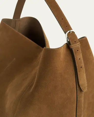 TOTEME Large Belted Suede Tote Bag | Thumbnail 4