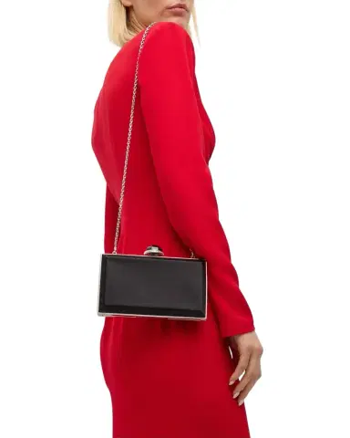 Judith Leiber Couture Skylar Crystal-Edge Satin Clutch Bag | Thumbnail 1 Judith Leiber Couture Skylar Crystal-Edge Satin Clutch Bag | Thumbnail 1