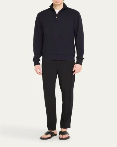 Orlebar Brown Men's Isar Quarter-Zip Sweatshirt | Thumbnail 6 Orlebar Brown Men's Isar Quarter-Zip Sweatshirt | Thumbnail 6