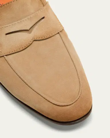 Santoni Men's Carlos Suede Penny Loafers | Thumbnail 11 Santoni Men's Carlos Suede Penny Loafers | Thumbnail 11