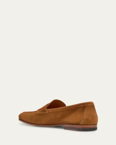 Santoni Men's Carlos Suede Penny Loafers | Thumbnail 15 Santoni Men's Carlos Suede Penny Loafers | Thumbnail 15