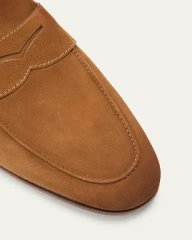 Santoni Men's Carlos Suede Penny Loafers | Thumbnail 16 Santoni Men's Carlos Suede Penny Loafers | Thumbnail 16