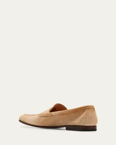 Santoni Men's Carlos Suede Penny Loafers | Thumbnail 10 Santoni Men's Carlos Suede Penny Loafers | Thumbnail 10